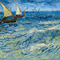 Seascape At Saintes-Maries Mural Wallpaper - Blue Tone - pure wallpaper artwork