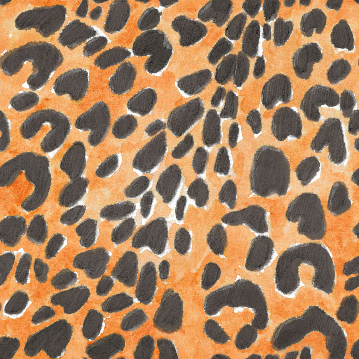 Summer Paws Orange Mural Wallpaper - pure wallpaper artwork