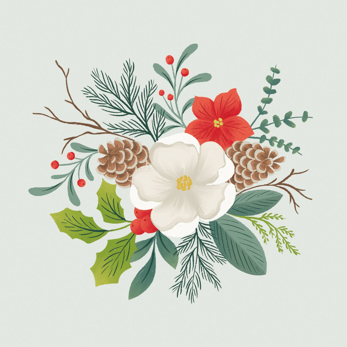 Winter Arrangements II Mural Wallpaper - pure wallpaper artwork