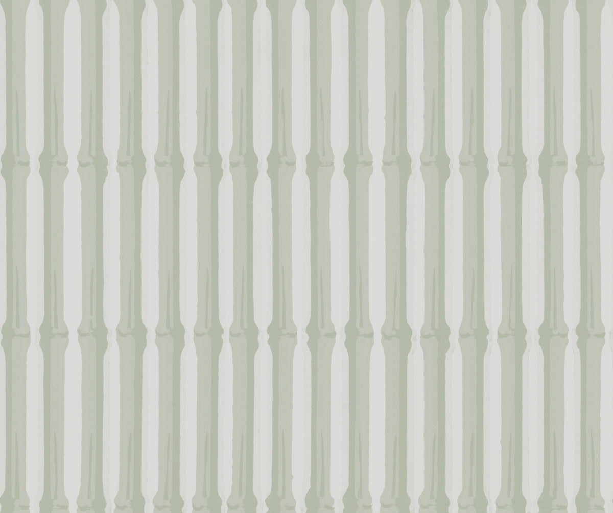 Bamboo Stripes, Mint Mural Wallpaper - pure wallpaper artwork