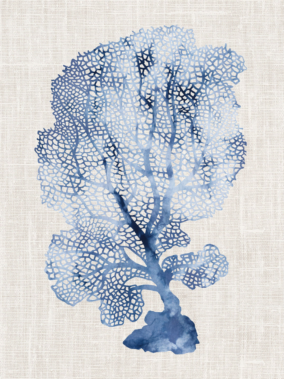 Shibori Coral II on Linen Mural Wallpaper - pure wallpaper artwork