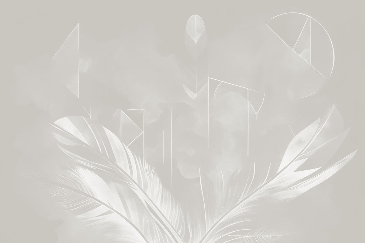 Solid Feather Geometry Beige Mural Wallpaper - pure wallpaper artwork