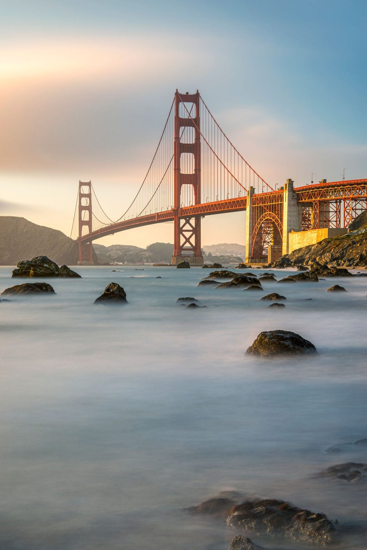 Golden Gate Bridge From Marshall Beach Mural Wallpaper - pure wallpaper artwork