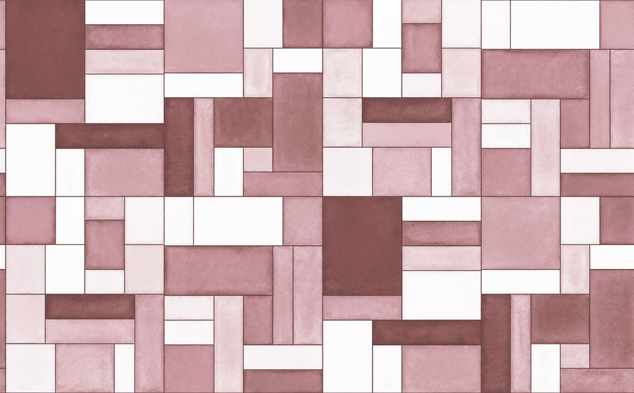 Spectrum Blocks, Rose Mural Wallpaper