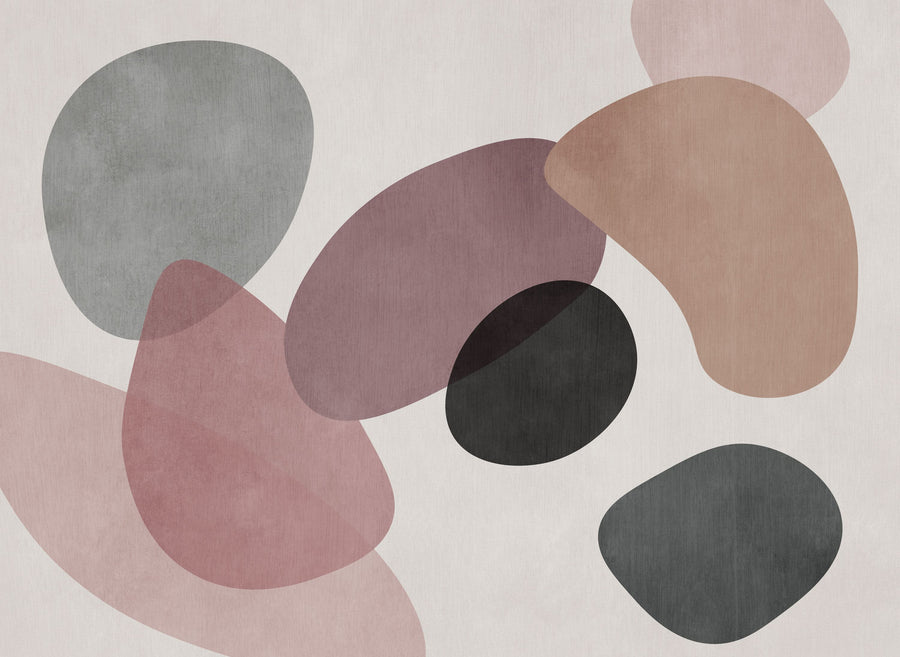 Lava Shapes, Rose Mural Wallpaper