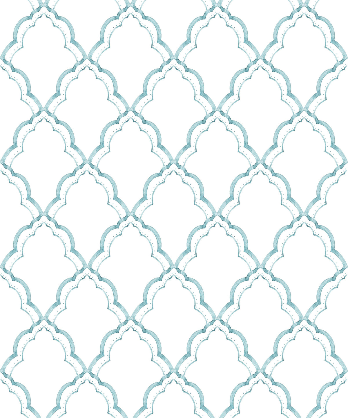 Medallion Trellis, Seafoam Mural Wallpaper - pure wallpaper artwork