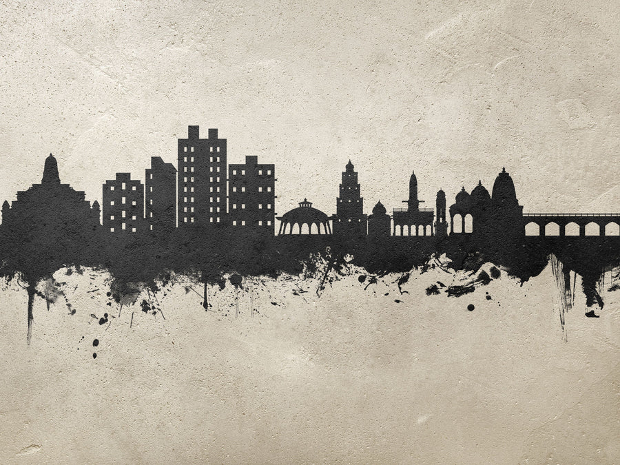 Nashik India Skyline Concrete Mural Wallpaper