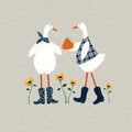 Ducks in the Pumpkin Patch VIII Mural Wallpaper - pure wallpaper artwork