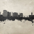 Spokane Washington Skyline Concrete Mural Wallpaper - pure wallpaper artwork