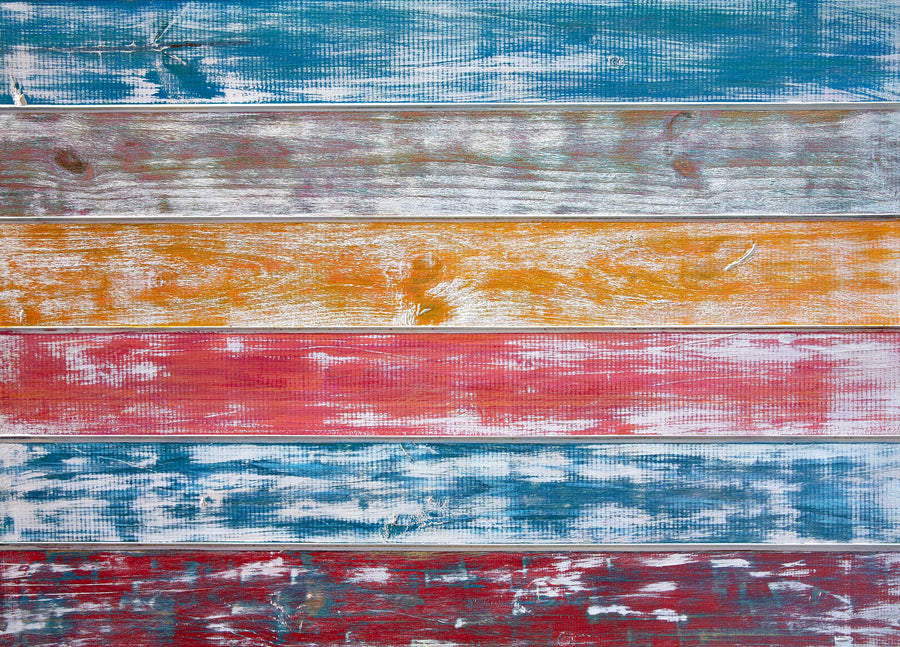 Mexican Wood Washed Mural Wallpaper