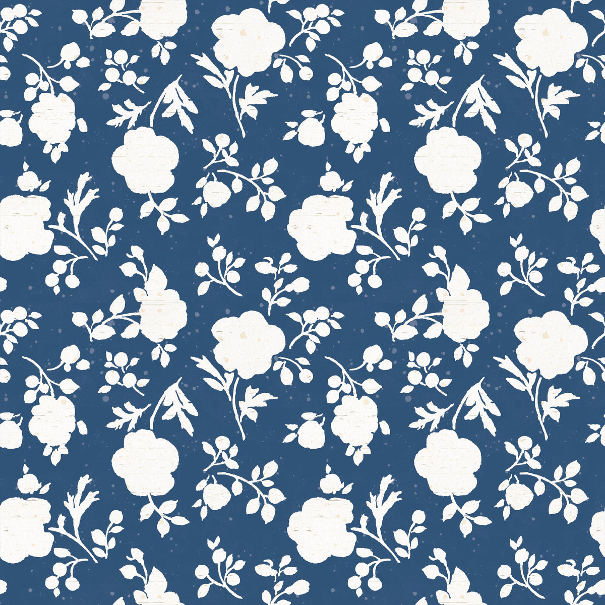 Country Flowery Blue Mural Wallpaper - pure wallpaper artwork