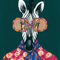 Miami Living Zebra Portrait Mural Wallpaper - pure wallpaper artwork