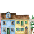 Dollhouse Street Mural Wallpaper - pure wallpaper artwork