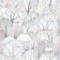 White Forest Treetops Mural Wallpaper - pure wallpaper artwork