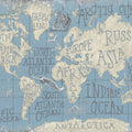 Mythical Map I Blue Mural Wallpaper - pure wallpaper artwork