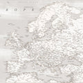 Europe Map Detailed - Lysander Mural Wallpaper - pure wallpaper artwork