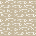 Seaside Fish Beige Mural Wallpaper - pure wallpaper artwork