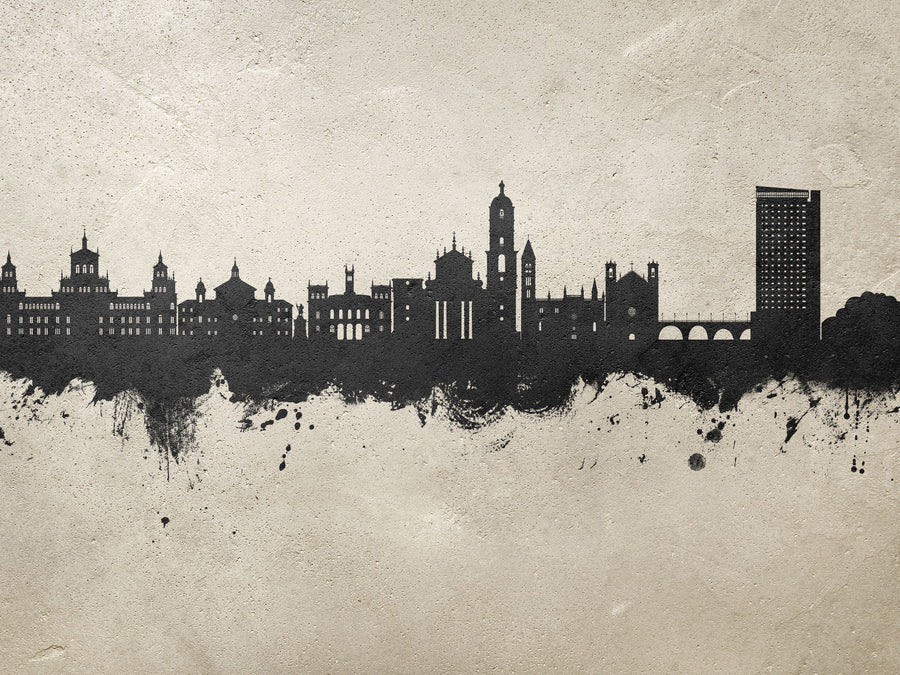 Valladolid Spain Skyline Concrete Mural Wallpaper
