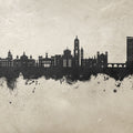 Valladolid Spain Skyline Concrete Mural Wallpaper - pure wallpaper artwork