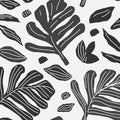 Monstera Cuttings, Black & White Mural Wallpaper - pure wallpaper artwork