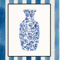 Chinoiserie Vase II Stripes Mural Wallpaper - pure wallpaper artwork