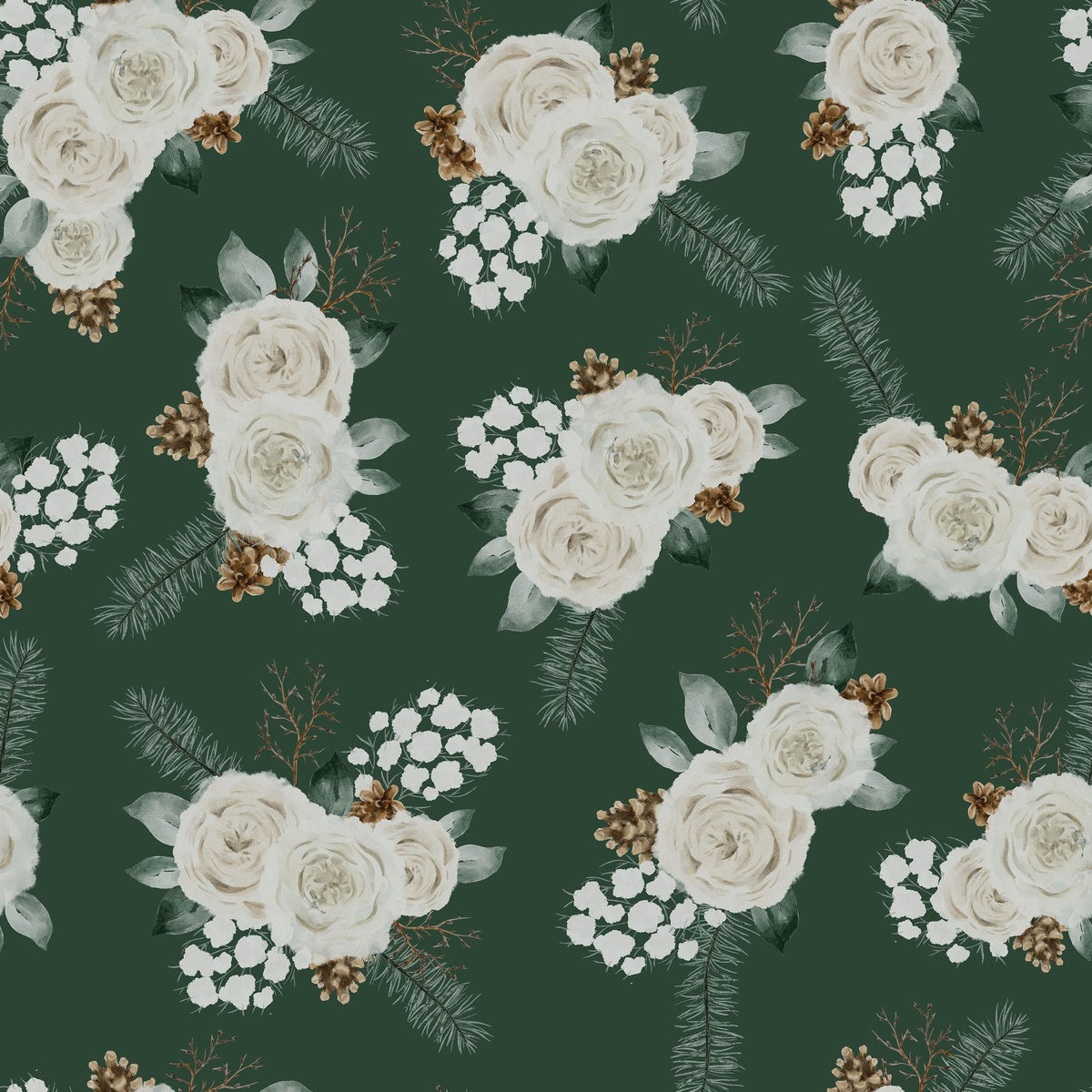 Winter Roses Mural Wallpaper - pure wallpaper artwork