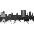 Stockport England Skyline Black & White Mural Wallpaper - pure wallpaper artwork