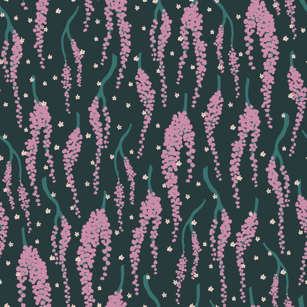 Purple Chain Tree Mural Wallpaper - pure wallpaper artwork