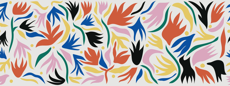 Tulip Cut Out, Light Mural Wallpaper