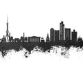 Tashkent Uzbekistan Skyline Black & White Mural Wallpaper - pure wallpaper artwork