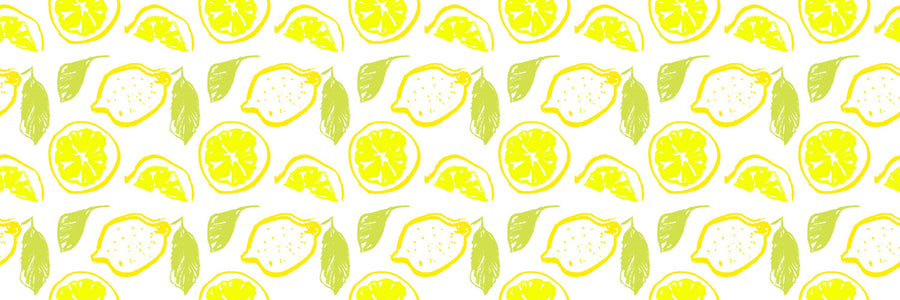 Summer Lemon Love on Repeat Mural Wallpaper