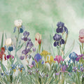Iris Field Green Mural Wallpaper - pure wallpaper artwork
