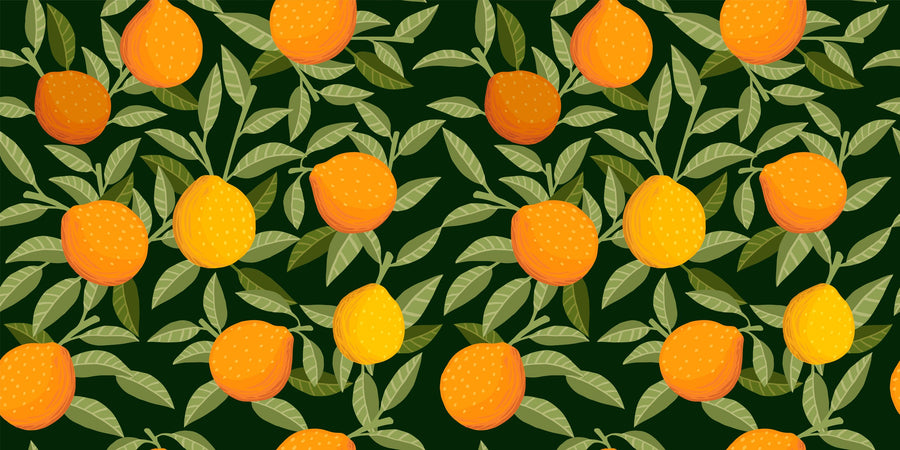 Ripen Oranges Mural Wallpaper