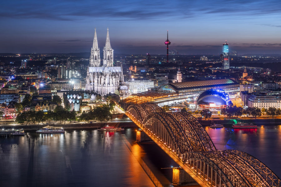 Cologne Cathedral Dusk Dark Mural Wallpaper