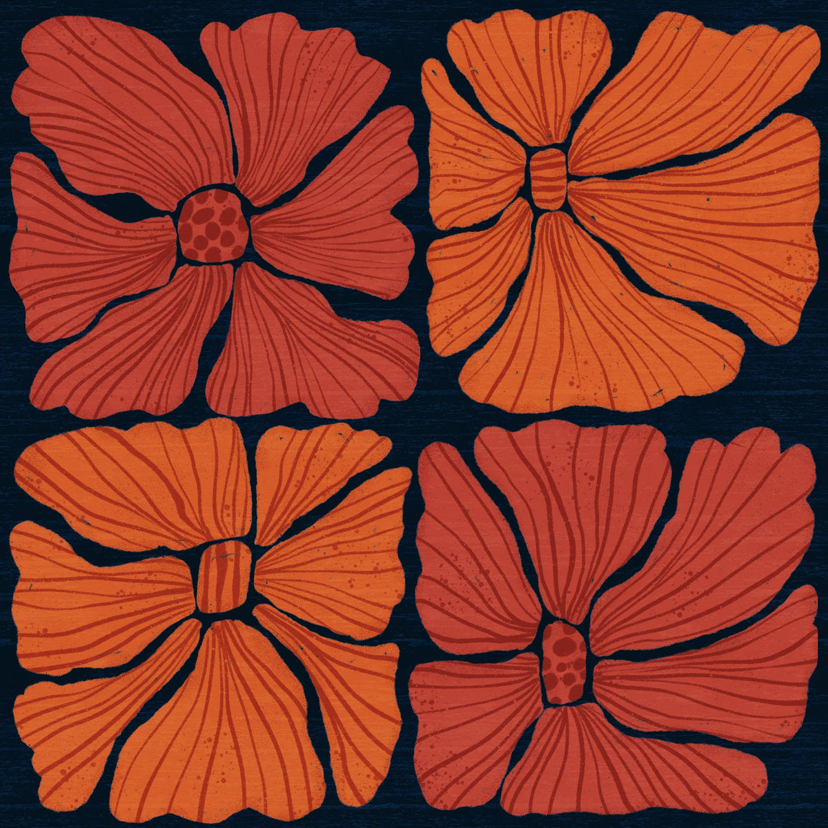 Modern Blooms II Mural Wallpaper - pure wallpaper artwork
