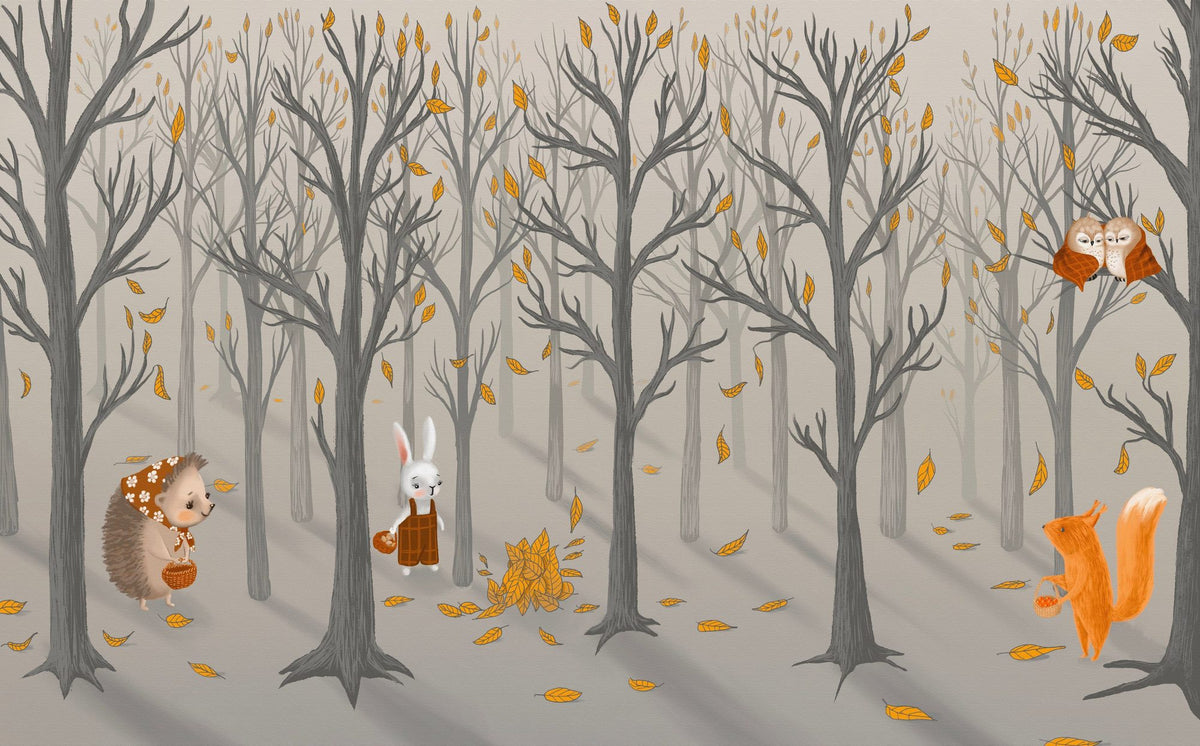 Little Forest Stroll Mural Wallpaper - pure wallpaper artwork