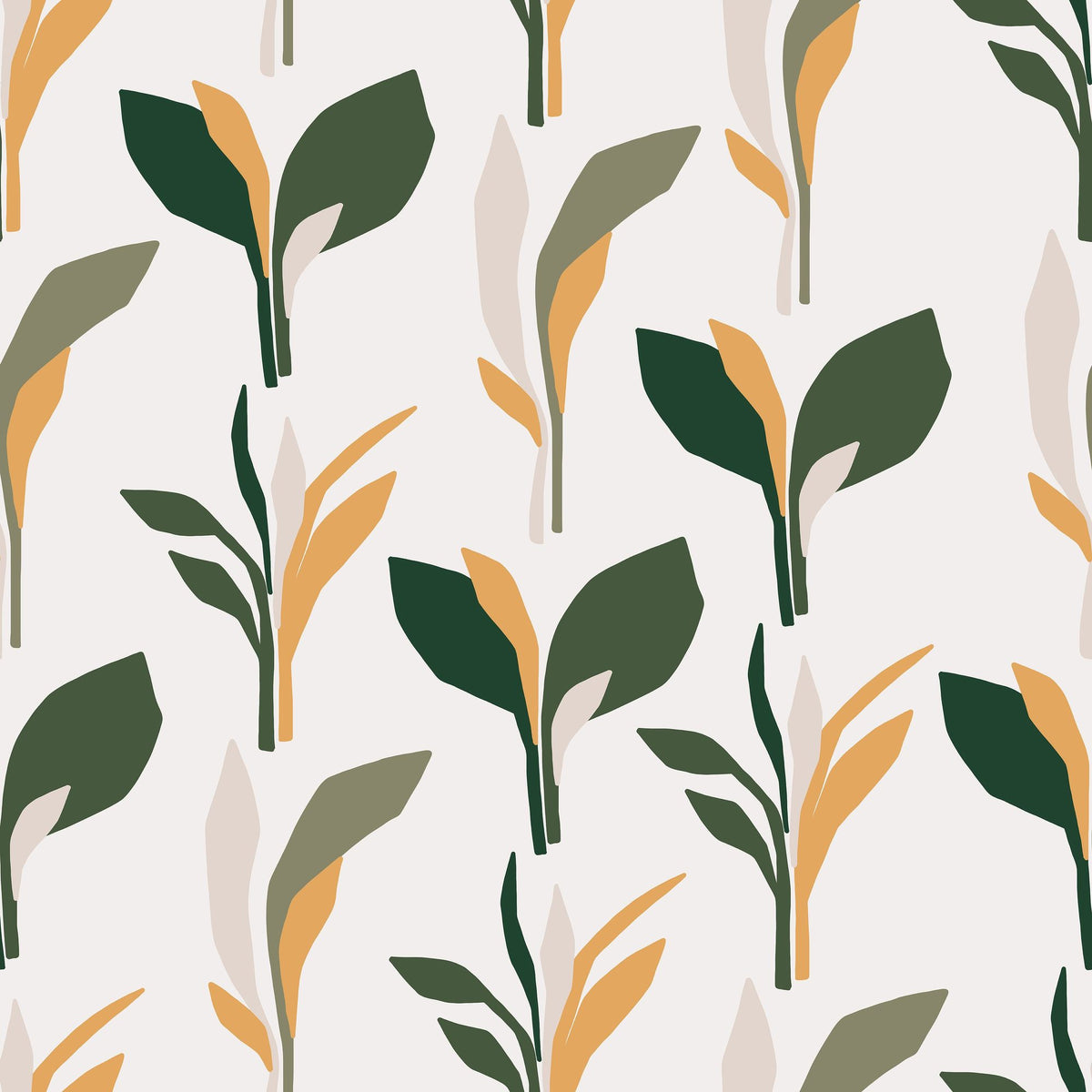 Spray of Leaves Mural Wallpaper - pure wallpaper artwork