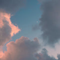 Blue Sky Moonrise Mural Wallpaper - pure wallpaper artwork