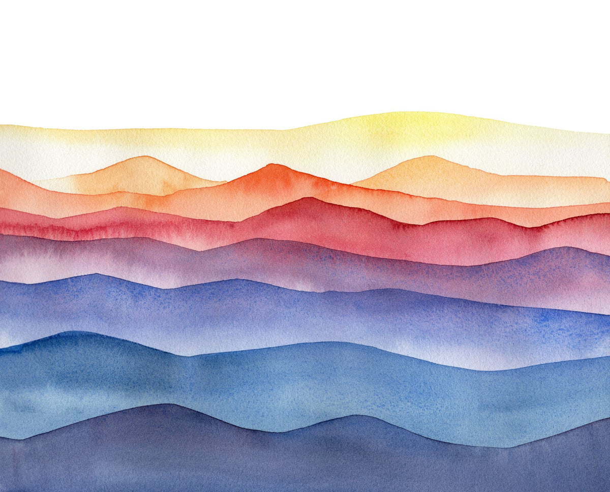 Rainbow Mountains Mural Wallpaper - pure wallpaper artwork