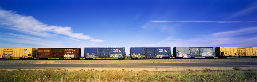 Boxcar Blues Mural Wallpaper