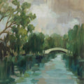 Willows by the Bridge Mural Wallpaper - pure wallpaper artwork