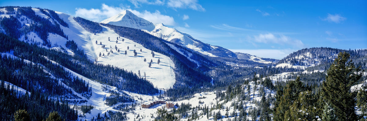 Alpine Sanctuary Mural Wallpaper - Blue Tone - pure wallpaper artwork