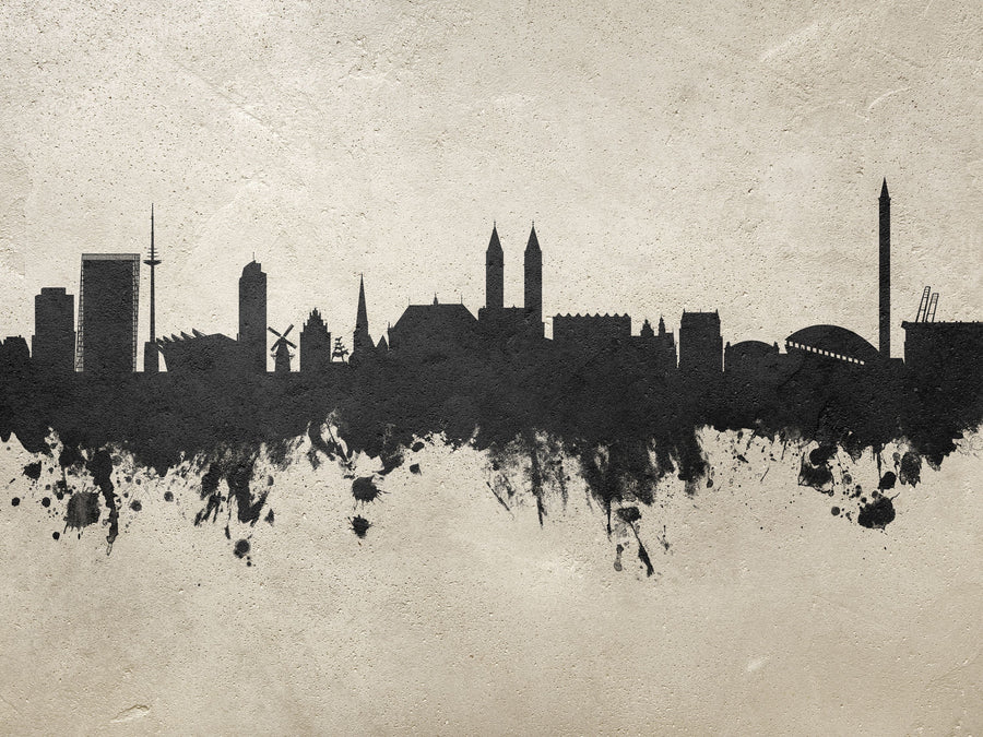 Bremen Germany Skyline Concrete Mural Wallpaper