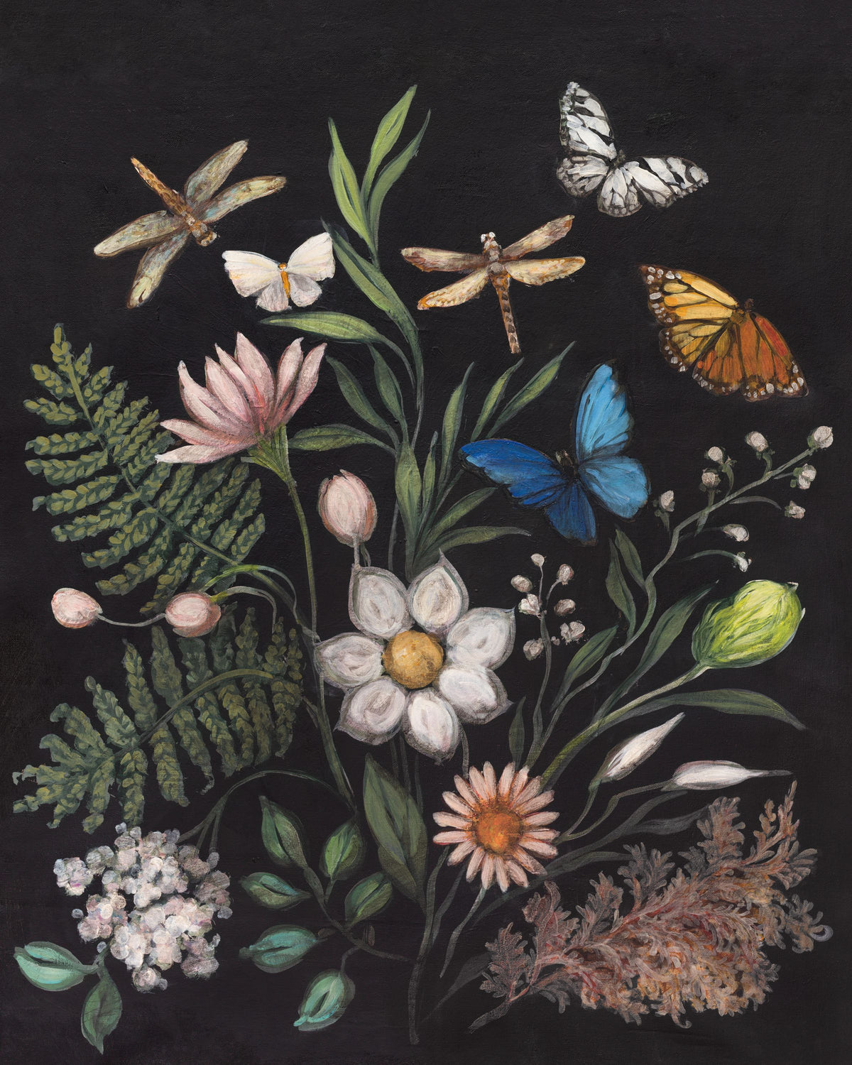 Gothic Botanical Mural Wallpaper - pure wallpaper artwork