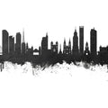 São Paulo Brazil Skyline Black & White Mural Wallpaper - pure wallpaper artwork