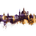 Valletta Malta Skyline Purple & Gold Mural Wallpaper - pure wallpaper artwork