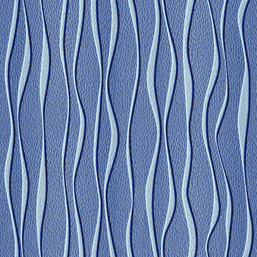 Swaying Lines, Indigo Mural Wallpaper