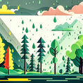 Fantasy Forest Summer Mural Wallpaper - pure wallpaper artwork
