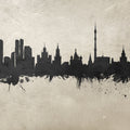 Moscow Russia Skyline Concrete Mural Wallpaper - pure wallpaper artwork