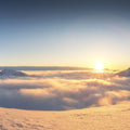 Skiing Panorama Mural Wallpaper - Neutral Tone - pure wallpaper artwork